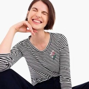 J. Crew X Abigail Borg Embroidered T-Shirt